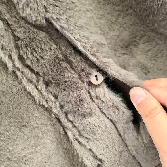 Anthropologie Kerry Reversible Faux Fur Coat in Brownish Grey - Picture 13 of 16